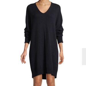Vince V Neck Cashmere & Wool Sweater Dress